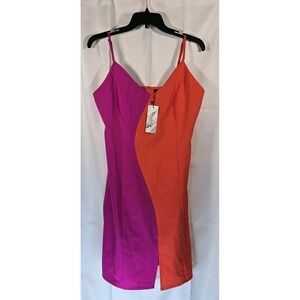 Women's Strut & Bolt Orange‎ & Magenta Dress Size Large NWT.